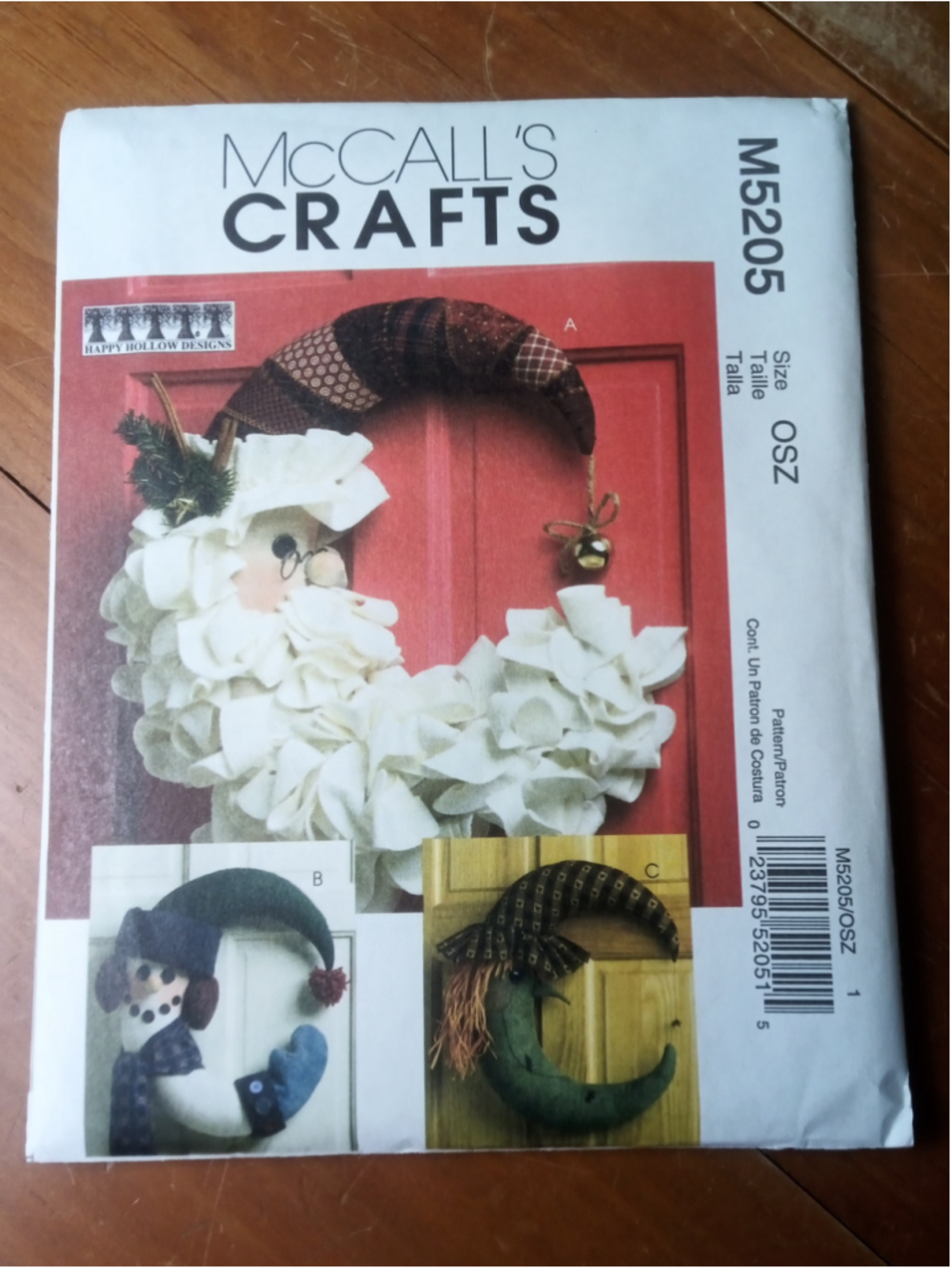 McCall's Crafts Holiday Wreath Sewing Pattern M5205 Uncut